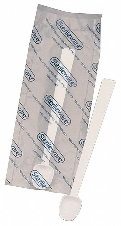 APPROVED VENDOR Sampling Spoon: Sterile, Polystyrene, 2.46 mL Capacity - mL, 83/1000 fl oz Capacity - oz - Polystyrene Lab Scoops & Spoons