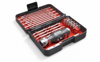PROTO Multi-Bit Screwdriver Set: Proto, 21 or More Tips, 30 Pieces, 18 Bits, S2 Steel, Double End (MPN J61231). Key specifications — attr1213245: 70mm Single Ended; attr1213221: Cushion; attr1213219: PROTO.