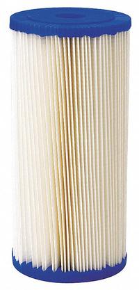 PENTAIR/PENTEK Water Filter Cartridge: 20 micron, Pleated, 20 gpm, 9 3/4 in Overall Ht (MPN 255491-75). Key specifications — Brand: PENTAIR/PENTEK; Filter Media: Resin-Impregnated Pleated-Cellulose Polyester.