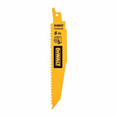DEWALT Reciprocating Saw Blade: 6 Teeth per Inch, 6 in Blade Lg, 0.06 in Blade Thick - General Purpose Blades