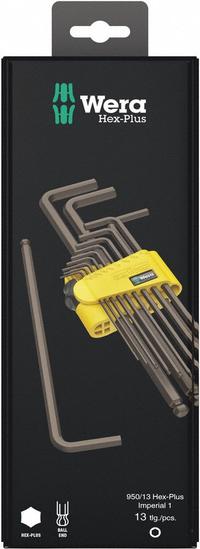 WERA Hex-Plus Key Set: 11 - 15 Pieces, Hex-Plus, L, SAE, Single Ball End, Long, 13 Pieces, Caddy (MPN 05021721001). Key specifications — attr1205554: WERA; attr1293176: 11 - 15 Pieces.