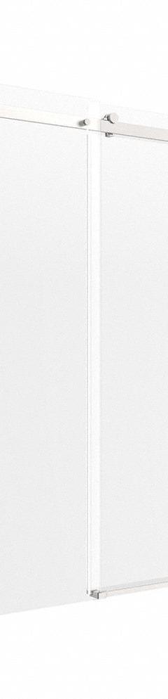 FOREMOST Shower Door: 58 7/8 in Min. Door Wd, 60 in Max. Door Wd, 74 in Overall Ht, Frameless (MPN LGRLSC6074-CL-BN). Key specifications — Brand: FOREMOST; Door Frame Finish: Brushed Nickel.