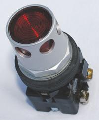 EATON Illuminated Push Button: Illuminated, Extended Profile, Metallic, 30 mm, 1NO/1NC (MPN HT8GDRABF7). Key specifications — Brand: EATON; Action: Momentary; Series: HT800; Push Button Material Type: Metallic.