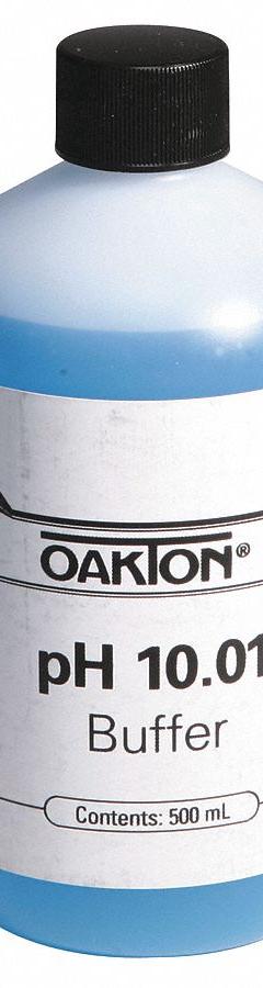 OAKTON Buffer - pH 10.01 - Color Coded Blue: ACS, 500 mL Volume, Liquid, pH 10.01, Plastic, 1 (MPN 00654-08). Key specifications — Brand: OAKTON; CAS Number: 62625-21-2; Chemical Family Type: Solution; Chemical Grade: ACS; Concentration: pH 10.01; Container Material: Plastic; Container Type: Bottle; Form: Liquid.