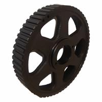 APPROVED VENDOR Timing Belt Pulley: Trapezoidal, Bushed, For L Timing Belt Section, For 1 in Belt Wd (MPN 60LH100). Key specifications — Brand: APPROVED VENDOR; Tooth Profile: Trapezoidal; Finish: Black Oxide; For Bushing Type: Split Taper.