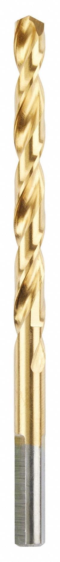 MILWAUKEE Jobber Length Drill Bit: 1/4", 135° Split Point, TiN-Coated HSS, Parabolic Flute (MPN 48-89-2213). Key specifications — attr1225567: 0.2500.