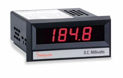 SIMPSON ELECTRIC Digital Panel Meter: 1,999 Display Span - Max, 120 V AC, 0 V DC – 200 V DC - DC Voltage Digital Panel Meters