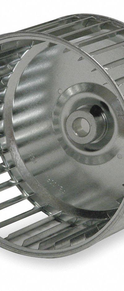 REVCOR Blower Wheel: Forward-Curved, 5 1/16 in Dia, 2 1/2 in W, CW Closed End - Single-Inlet Forward-Curved Blower Wheels