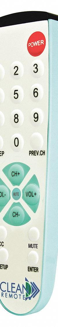 CLEAN REMOTE Universal Clean Remote Control for Healthcare, Big Buttons: Universal, CR2BB, White. Key specifications — Manufacturer Part Number: CR2BB; Brand: CLEAN REMOTE; Color: White; Features: Hidden Battery Compartment; Compatible With_Broad: Universal; Remote Features - Broad: Easy to Use.