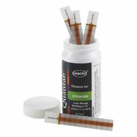 HACH Chemical Test Strips: Test Strips, 40 Tests, 1 3/4 in Overall Lg, 1 3/4 in Overall Wd, Chloride (MPN 2744940). Key specifications — Test Form: Test Strips; Brand: HACH.