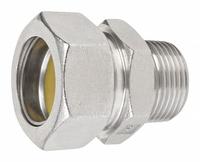 Rigid Compression Connector: 316 Stainless Steel, 1 1/2 in Trade Size, 2 1/4 in Overall Lg (MPN S61500MC00). Key specifications — Trade Size: 1-1/2 in; Overall Length: 2-1/4 in; Material: 316 Stainless Steel; Finish: Polished; For Use With: RMC; Thread Size: 1-1/2"-11-1/2; Thread Type: NPS; Insulated: No.