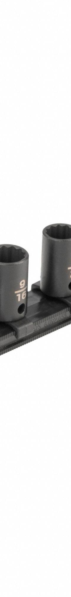 TEKTON Impact Socket Set: 3/8 in Drive Size, Small Set (0-50 pieces) Set Size, 9 Pieces, SAE (MPN SID91108). Key specifications — attr1204251: TEKTON; attr1215453: 3/8 in; attr1215454: 5/16 in to 3/4 in; attr1224229: Friction.