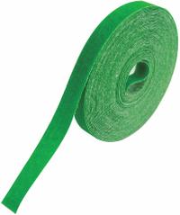 RIP-TIE Hook-and-Loop Cable Tie Roll: 75 ft Lg, 0.5 in Wd, 18 lb Tensile Strength, Green, Polyester (MPN G-05-075-GN). Key specifications — Color: Green; Material: Polyester; Brand: RIP-TIE.