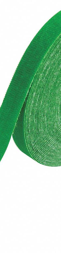 RIP-TIE Hook-and-Loop Cable Tie Roll: 75 ft Lg, 0.5 in Wd, 18 lb Tensile Strength, Green, Polyester (MPN G-05-075-GN). Key specifications — Color: Green; Material: Polyester; Brand: RIP-TIE.