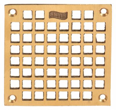 JAY R. SMITH MFG. CO Grate: A, Square, 4 5/8 in Overall Wd, 1/8 in Overall Ht, Bronze - Light-Duty Floor Drain Grates (Class A)