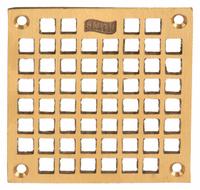 JAY R. SMITH MFG. CO Grate: A, Square, 4 5/8 in Overall Wd, 1/8 in Overall Ht, Bronze, Bronze (MPN B05PBG). Key specifications — Finish: Bronze; Brand: JAY R. SMITH MFG. CO; Color Family: Bronze.