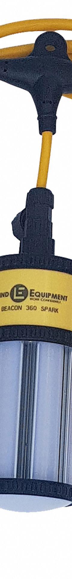 LIND EQUIPMENT Modular, Low Wattage: LED, Corded, String Light, 10 ft Power Cord Lg, 120V AC, Yoke (MPN LE360LEDS-10P10C). Key specifications — attr564215: Straight Blade; attr564191: Plastic; attr564187: Built-In; attr564159: LIND EQUIPMENT; attr564164: 4500K; attr564165: SJTW; attr564166: 14 AWG; attr564190: String Light.