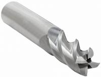 CLEVELAND Square End Mill: Carbide, 4 Flute, 1/2" Mill Dia, 1-1/4" LOC, 3" OAL (MPN C60048)