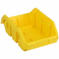 QUANTUM STORAGE SYSTEMS Cross-Stacking Bin: 8 3/8 in x 12 1/2 in x 5 in, Yellow, 75 lb Load Capacity (MPN QP1285YL). Key specifications — Electrostatic Discharge: Not Electrostatic Discharge Conductive; Brand: QUANTUM STORAGE SYSTEMS; % Recycled Content: 0%.