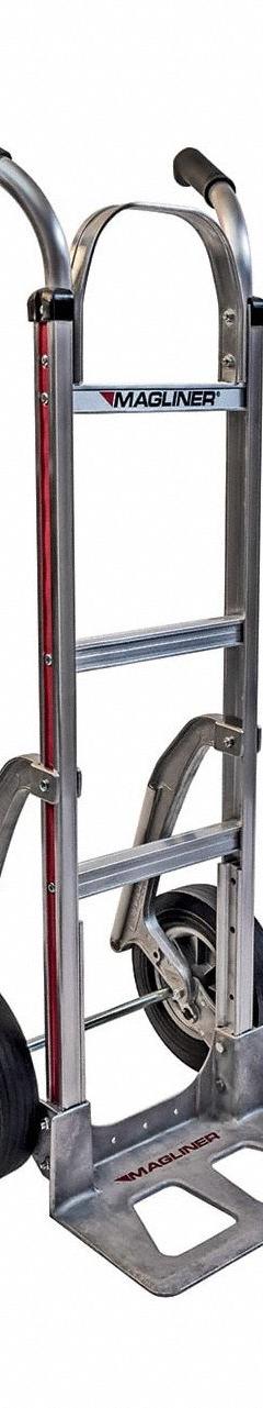 MAGLINER General Purpose Hand Truck: 500 lb, Dual-Handle, Silver, Aluminum, Flat-Free (MPN HMK116AA35). Key specifications — Brand: MAGLINER.