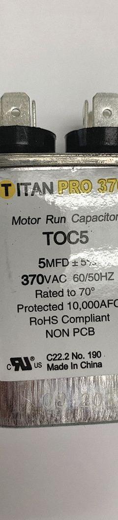 PACKARD Capacitor: Run Capacitor, 12005. Key specifications — Manufacturer Part Number: 12005; Product Type: Run Capacitor.