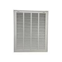 Filtered Return Air Grille: Louvered Grille, White, Powder Coated, Steel, 22 5/8 in H, 18 5/8 in W (MPN 4JRT6). Key specifications — Mounting Location: Wall; Brand: APPROVED VENDOR; Fire Rating: Not Fire Rated.