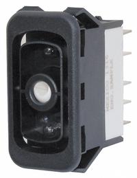 EATON Lighted Rocker Switch: 2 Positions, SPST, Off/On (MPN NGR15061BNAAN). Key specifications — AC Contact Rating: 10 A @ 250 V; DC Contact Rating: 15 A @ 28 V; Operator Illumination: Illuminated; Terminal Connection Type: 0.25 in Quick Connect Tab; Series: NGR; Displayed Brand: EATON; Manufacturer Part Number: NGR15061BNAAN; Brand: EATON.