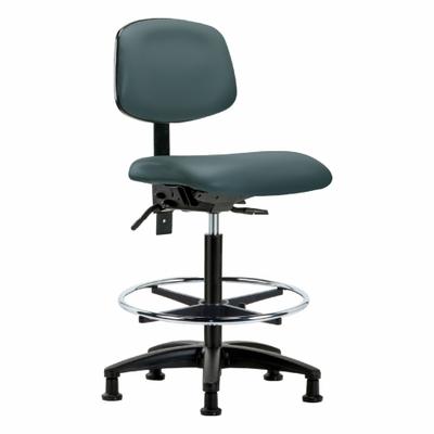 APPROVED VENDOR Ergonomic Chair: Vinyl, Armless, Ht Range 25 in to 34 1/2 in, 18 1/2 in Seat Wd - Vinyl Lab Chairs
