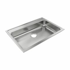 JUST MANUFACTURING Bowl Drop-In Sink: 31 in Overall Lg, 21 1/4 in Overall Wd, 4 1/2 in Bowl Dp (MPN SLADA2131A454-J). Key specifications — Brand: JUST MANUFACTURING; Color Family: Silver/Gray.