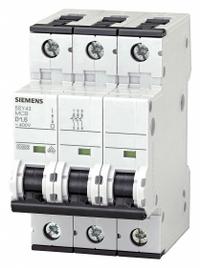 SIEMENS IEC Supplementary Protector: 1.6 A Amps, 72V DC, 10kA at 400V AC, Screw Clamp, 5SY4, 400V AC (MPN 5SY43155). Key specifications — Terminal Connection: Screw Clamp; Series: 5SY4; AC Voltage Rating: 400V AC; DC Voltage Rating: 72V DC; Max. AIR Rating: 10kA at 400V AC; Brand: SIEMENS.