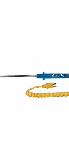 OAKTON Immersion Temperature Probe: -250°F to 1,200°F /-150°C to 649°C, 10 in Probe Lg, Type K (MPN WD-08516-60). Key specifications — Brand: OAKTON; Accuracy: ±3 °F/1.1 °C or ±0.4 % of Reading Above 212 °F/100 °C; Handle Type: Straight.
