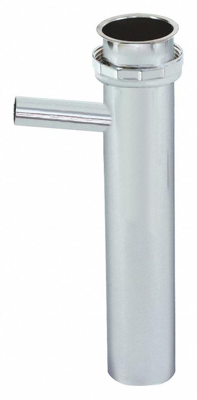 APPROVED VENDOR Tailpiece: Brass, Chrome, Silver, 1 1/2 in Nominal Pipe Size, 8 in Overall Lg - Tailpieces