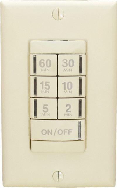 SENSOR SWITCH Wall Switch Timer: 1 hr Max, 2 min Min, SPST-NO, 120/277V AC - Digital Pre-Set Countdown Timers with Wall Plates