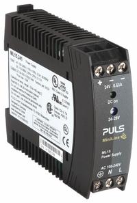 PULS DC Power Supply: DIN Rail, 15 W Output Power - Rated, 0.6 A Current - Output, Single Phase (MPN ML15.241). Key specifications — attr1044898: Single; attr1044874: Plastic; attr1044879: 110V DC; attr211400: PULS.