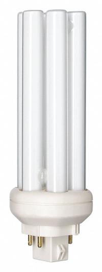 PHILIPS Compact Fluorescent Bulb: 4-Pin (GX24q-3), PL-T, Fluorescent, 3500K, 2,250 lm Light Output (MPN PL-T 32W/835/A/4P/ALTO). Key specifications — Brand: PHILIPS; Bulb Designation: PL-T 32W/835/A/4P 1CT/5X10BOX ALTO; Dimmable: Yes; Color Temperature: 3500K.