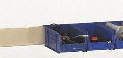 PRO-LINE Bin Rail: 4 in Overall Ht, 72 in Overall Wd, 1 1/2 in Overall Dp, Beige, Steel, 4 in (MPN BH72). Key specifications — Includes Mounting Hardware: Yes; Color: Beige.