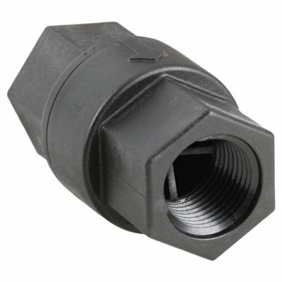 APPROVED VENDOR Ball Cone Spring Check Valve: Poppet, Inline Valve Body, 1/2 in Pipe Size - Polypropylene Poppet Check Valves
