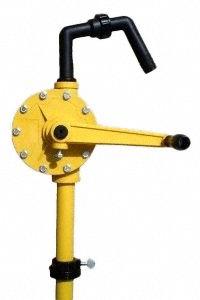 ACTION PUMP Hand Pump: Rotary Action, Pump with Spout, Polypropylene Housing, 10.24 oz per stroke (MPN RP90P). Key specifications — Brand: ACTION PUMP; Housing Material: Polypropylene; Maximum Flow Rate: 10.24 oz per stroke; Suction Tube Material: PP; Seal Material: Viton.