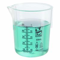 APPROVED VENDOR Beaker: Low Form, Printed Graduation, Polymethylpentene, Clear, 50 mL, Non-Sterile (MPN 3652-50). Key specifications — Clarity: Clear; Graduation Style: Printed; Body Color: Colorless; Brand: APPROVED VENDOR; Product Type: Beaker; Includes Graduations: Yes; Beaker Type: Low Form.