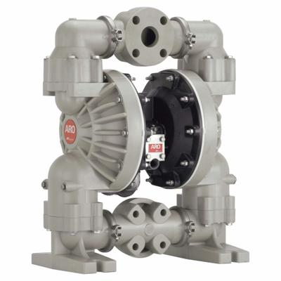 ARO Diaphragm Pump: Aluminum Body, 1 1/2 in, NPT Connection, 100 gpm, 275 ft Max. Head - Polypropylene Housing AODD Pumps