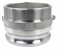 Cam and Groove Adapter: 6 in Coupling Size, 6"-8 Thread Size, 75 psi Max. Working Pressure @ 70 F (MPN PLE125). Key specifications — Thread Size: 6"-8; Fitting Type: MNPT; Includes Locking Arm: No; Body Material: 316 Stainless Steel; Brand: APPROVED VENDOR.
