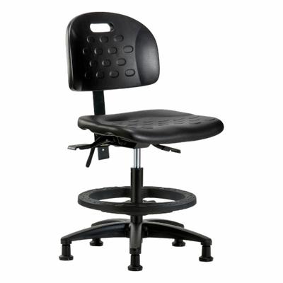 APPROVED VENDOR Ergonomic Chair: Polyurethane, Armless, Ht Range 19 3/4 in to 27 1/2 in - Polyurethane Lab Chairs