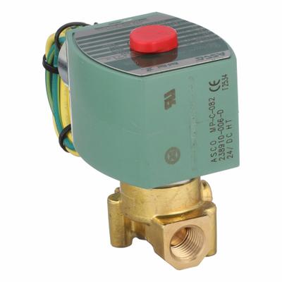 REDHAT Solenoid Valve: 2-Way, Normally Closed, 1/4 in Pipe Size, 24V DC, High Flow - 2-Way/2-Position, Normally Closed Solenoid Valves