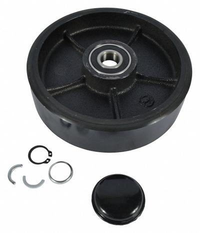 Dayton Mainwheel Kit: Main Wheel Kit, For Pallet Jacks, For 4YX97, Black - Dayton Pallet Jack Replacement Parts