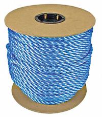 APPROVED VENDOR General Purpose Utility Rope: Twisted, 3/8 in Dia, 430 lb Working Load Limit, Blue (MPN 340120-00600-444). Key specifications — Brand: APPROVED VENDOR; Rope Type: Dynamic.