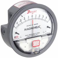 DWYER Differential Pressure Gauge: Back/Single-Side, 1/8 in NPT Female, 2000, 4 in Dial, IP67, IP67 (MPN 2301). Key specifications — Sensor Type: Diaphragm; Series: 2000; Housing Material: Die Cast Aluminum; Certificate of Calibration: Not Included.