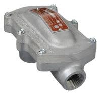 Pulling Elbow: Iron, Chromate Coated/Electroplated/Powder Coated, 1 in Trade Size, Female to Female (MPN ELBD-100). Key specifications — Ends - Hazardous Fittings: 1 in FNPT x 1 in FNPT; Material: Iron; Finish: Electroplated; Brand: APPLETON ELECTRIC.