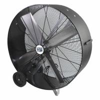 MAXX AIR Cooling Fan: 48 in Blade Dia, 120V AC, Mobile, 3/4 hp, Belt Drive, Polyethylene (MPN BF48BDPEBLK). Key specifications — Mobility: Mobile; Voltage: 120V AC; Brand: MAXX AIR.