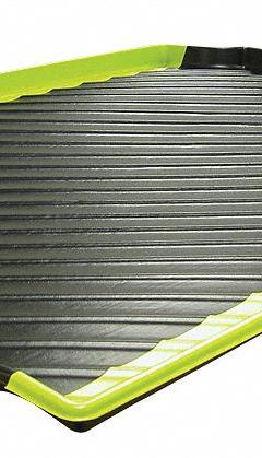 STRUCTURAL PLASTICS Containment Tray: 24 in x 30 in x 1 in, Black/Yellow, High Density Polyethylene (MPN CTY300124). Key specifications — Brand: STRUCTURAL PLASTICS; Material: High Density Polyethylene; Color: Black/Yellow.