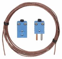 FLUKE Extension Lead: Extension Wire Kit, 500°F Max Temp °F, 260°C Max Temp °C, Male, Mini Connector (MPN 80PT-EXT). Key specifications — End 1 Connection Type: Mini Connector; End 2 Connection Gender: Female; End 2 Connection Type: Mini Connector; End 1 Connection Gender: Male; Brand: FLUKE.